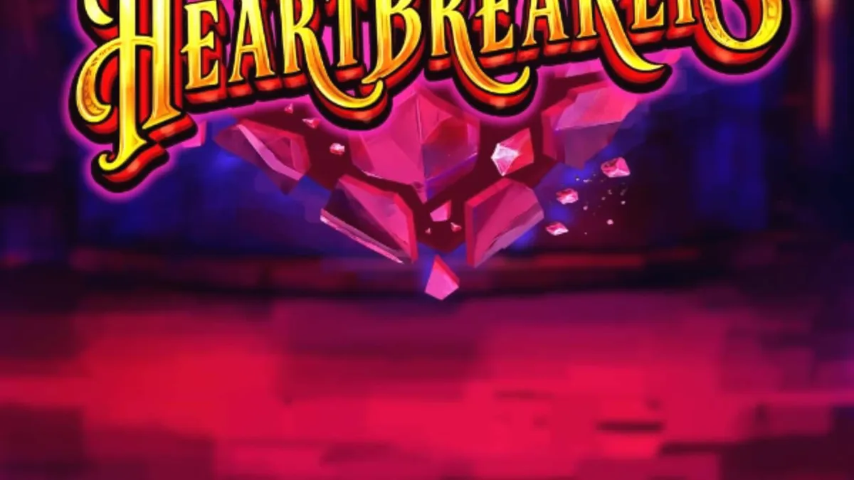 Tampilan visual slot Heartbreakers dengan tema burlesque Western